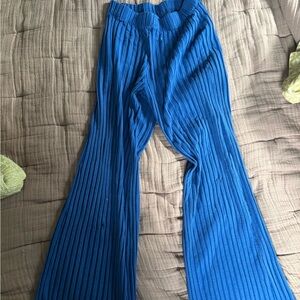 Simon Miller Electric Blue Ribbed Pants